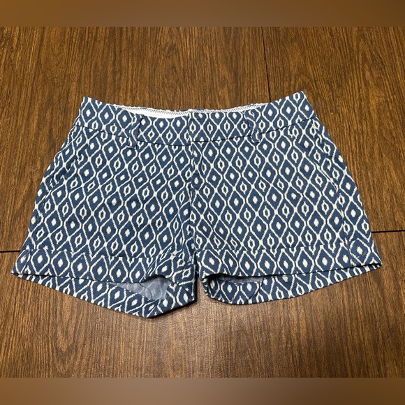 Dear John Finnegan Cuffed Diamond‎ Aztec Printed Shorts, Stone Blue, Size 27 - Picture 1 of 12